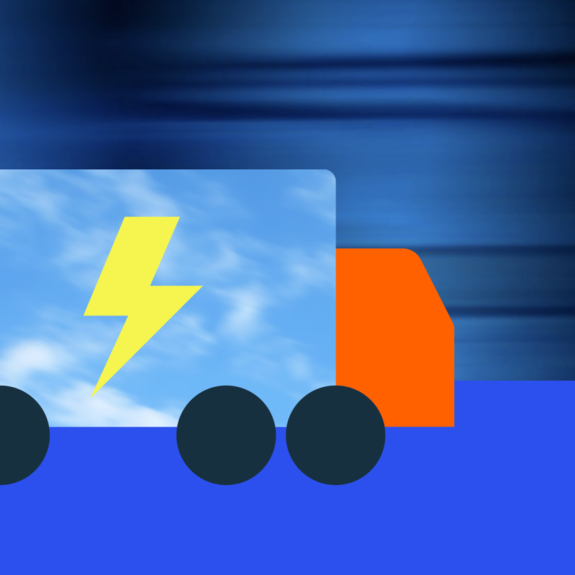 Illustration d'un camion électrique