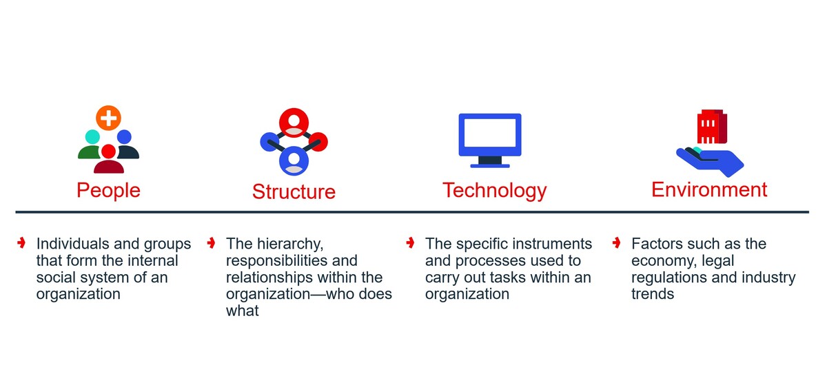 Four elements of organizational behaviour